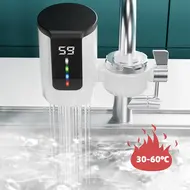 ​Tankless hot water heater Electric water heater Electric faucet with large screen Dynamic digital display No installation required Instant hot and cold water heater for bathroom kitchen 618