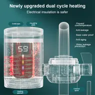 ​Tankless hot water heater Electric water heater Electric faucet with large screen Dynamic digital display No installation required Instant hot and cold water heater for bathroom kitchen 618