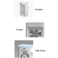 ​USB Desk Fan Portable Air Conditioning Fan Water Cooling Fan Desktop Fan - 2Pcs 598