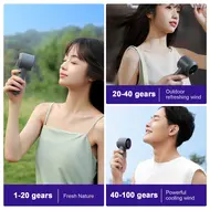 ​USB Rechargeable Mini Cooling Fan Handheld Desktop Fan - Purple 605