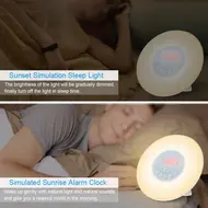 Wake Up Light Alarm Clock Sunrise Sunset Simulation Digital Clock 630