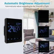 ​WiFi Smart Thermostat LCD display touch screen temperature controller for 3A water heating - Silver 566