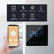 ​WiFi Smart Thermostat LCD display touch screen temperature controller for 3A water heating - Silver 566