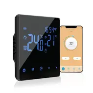 ​WiFi Smart Thermostat LCD display touch screen temperature controller for 3A water heating - Silver 566