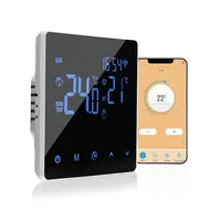 ​WiFi Smart Thermostat LCD display touch screen temperature controller for 3A water heating - Silver 566