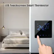 ​WiFi Smart Thermostat LCD display touch screen temperature controller for 3A water heating - Silver 566