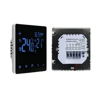​WiFi Smart Thermostat LCD display touch screen temperature controller for 3A water heating - Silver 566