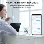 ​WiFi Thermometer Hygrometer TY App Smart Thermometer for Home LCD Backlight with Removable Stand Digital Temperature Humidity Sensor Real Time Monitoring Recording for Bedroom Greenhouse Garage 567