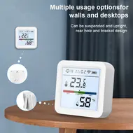 ​WiFi Thermometer Hygrometer TY App Smart Thermometer for Home LCD Backlight with Removable Stand Digital Temperature Humidity Sensor Real Time Monitoring Recording for Bedroom Greenhouse Garage 567