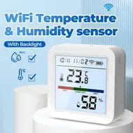​WiFi Thermometer Hygrometer TY App Smart Thermometer for Home LCD Backlight with Removable Stand Digital Temperature Humidity Sensor Real Time Monitoring Recording for Bedroom Greenhouse Garage 567