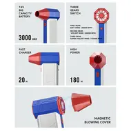 ​X3 Super Turbo Fan Jet Dry Blower High speed 130000 rpm hand held dust extractor 619