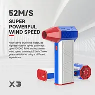 ​X3 Super Turbo Fan Jet Dry Blower High speed 130000 rpm hand held dust extractor 619