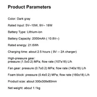 Xiaomi Mijia Cordless Car Wash 2 MJXCJ002QW with 6m hose, suitable for caravans, bicycles, outdoor furniture 730