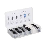 ​100Pcs Car Body Plastic Push Retainer Pin Rivet Fasteners Trim Moulding Clip Assortment 728