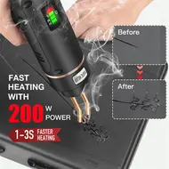 200W Cordless USB Rechargeable Plastic Welder for Car Bumper Crack Fender Repair Kit with 200PCS Hot Staples 720