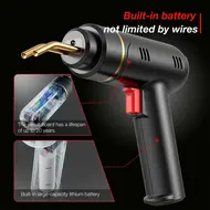 200W Cordless USB Rechargeable Plastic Welder for Car Bumper Crack Fender Repair Kit with 200PCS Hot Staples 720