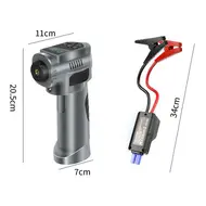 ​4-in-1 Cordless Electric Air Pump 8000mAh Jump Starter and Air Compressor with Emergency Light for Car Motorcycle Bike Ball 711