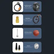 ​4-in-1 Cordless Electric Air Pump 8000mAh Jump Starter and Air Compressor with Emergency Light for Car Motorcycle Bike Ball 711