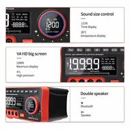 ​Aneng AN-999S Professional True RMS DC / AC Desktop Voice Digital Multimeter with Bluetooth Speaker 779