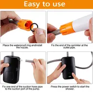 Camping Shower Outdoor Electric Shower Pump Rechargeable Shower Folding Bucket Hiking Traveling Shower Bathe Tool 702