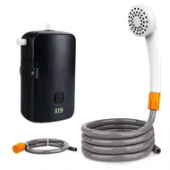 Camping Shower Outdoor Electric Shower Pump Rechargeable Shower Folding Bucket Hiking Traveling Shower Bathe Tool 702