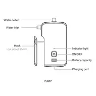 Camping Shower Outdoor Electric Shower Pump Rechargeable Shower Folding Bucket Hiking Traveling Shower Bathe Tool 702