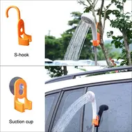 Camping Shower Outdoor Electric Shower Pump Rechargeable Shower Folding Bucket Hiking Traveling Shower Bathe Tool 702