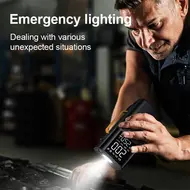 Car Jump Starter Tire Inflator with Preset Tire Pressure 14.8V 6000mah Power Bank LED/SOS Light for Car Bike Motorcycle & Basketball 719