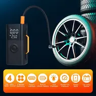 Car Jump Starter Tire Inflator with Preset Tire Pressure 14.8V 6000mah Power Bank LED/SOS Light for Car Bike Motorcycle & Basketball 719