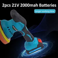 ​Cordless Car Buffer Polisher 8 speed Adjustment Kit with 2x21V 2000mah Batteries 2800-5500R/min for Car Detailing Polishing Waxing Scratch Removing 695