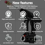 ​Cordless Pressure Washer 120PSI  Portable Handheld Pressure Cleaner with Battery and Charger 696