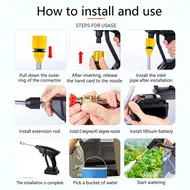 ​Cordless Pressure Washer 120PSI  Portable Handheld Pressure Cleaner with Battery and Charger 696
