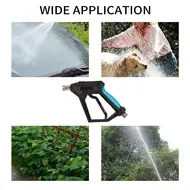 ​High Pressure Washer Gun with 1/4 inch Quick Connector M22-14mm Male Inlet Power Washer Short Gun for Foam Cannon Car Wash 721