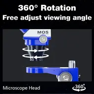 Mechanic MOS300 6-45X HD Continuous Zoom Trinocular Stereo Microscope for PCB Soldering 750