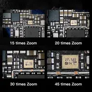 Mechanic MOS300 6-45X HD Continuous Zoom Trinocular Stereo Microscope for PCB Soldering 750