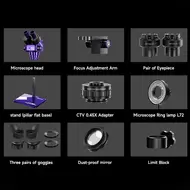 Mechanic Robot 6560T 6.5-60X Trinocular Microscope with Aluminum Alloy Big Base 751