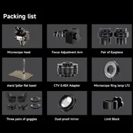 ​Mechanic Robot 7060T 7-60X Trinocular Microscope with Aluminum Alloy Big Base 752