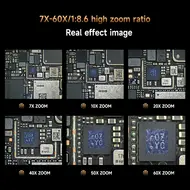 ​Mechanic Robot 7060T 7-60X Trinocular Microscope with Aluminum Alloy Big Base 752