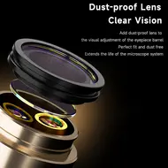 ​Mechanic Robot 7060T 7-60X Trinocular Microscope with Aluminum Alloy Big Base 752