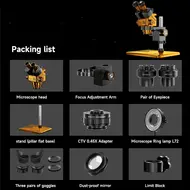 ​Mechanic Robot Z4 6.5-60X Trinocular Stereo Microscope with Aluminum Alloy Big Base 753