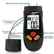 PEAKMETER PM6811 Wood Moisture Meter for Wood / Cardboard / Flooring 795