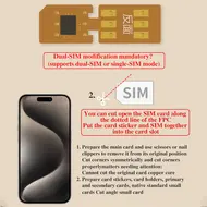 ​R-SIM 19 Pro Automatic Dual SIM Unlocking Card for iPhone 13 to 16PM Like ICCID Unlock only Support Dual SIM Slots 771