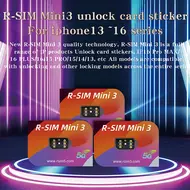 R-SIM Mini3 Unlock Card Sticker for iPhone 13 to 16 Series Like ICCID Unlock Only Support Dual SIM Slots 773