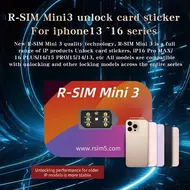 R-SIM Mini3 Unlock Card Sticker for iPhone 13 to 16 Series Like ICCID Unlock Only Support Dual SIM Slots 773