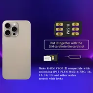 ​2025 the latest R-SIM VSOP2 SED MEP Flexible card for iPhone 13 to 16 Dual sim Series . like iccid . 100% Perfectly 5G. 772