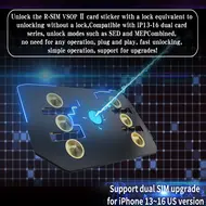 ​2025 the latest R-SIM VSOP2 SED MEP Flexible card for iPhone 13 to 16 Dual sim Series . like iccid . 100% Perfectly 5G. 772