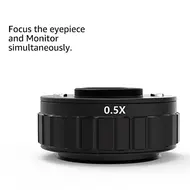 ​RF4 Interface Diameter 25mm 0.5X C-Mount Adapter Lens for Trinocular Stereo Microscope 755