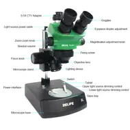 RELIFE RL-M5T-2L Trinocular HD Stereo Microscope 0.7-5.0X Continuous Zoom for PCB Board Electronic Component Mobile Phone Repair 770