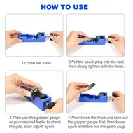 ​Spark Plug Gap Tool Gapping Kit with Gapper Gauge  Compatible with Most 10mm 12mm 14mm 16mm Plugs 713