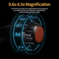 YCS 6065X Trinocular Microscope 0.6X-6.5X Continuous Zoom WF10X23 Widefield Eyepiece for Phones PCB Welding Repair Tools Set 790